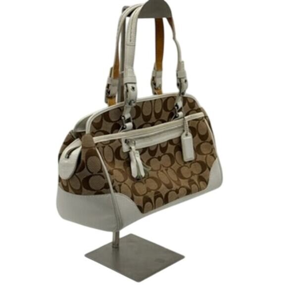 Coach Signature Canvas Handbag EUC - Picture 8 of 16